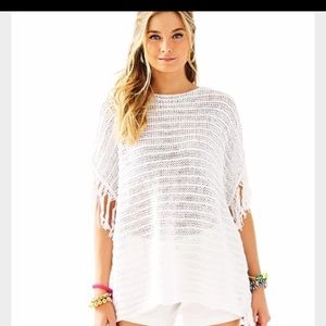 Lilly Pulitzer Oceania Pullover Poncho Sweater